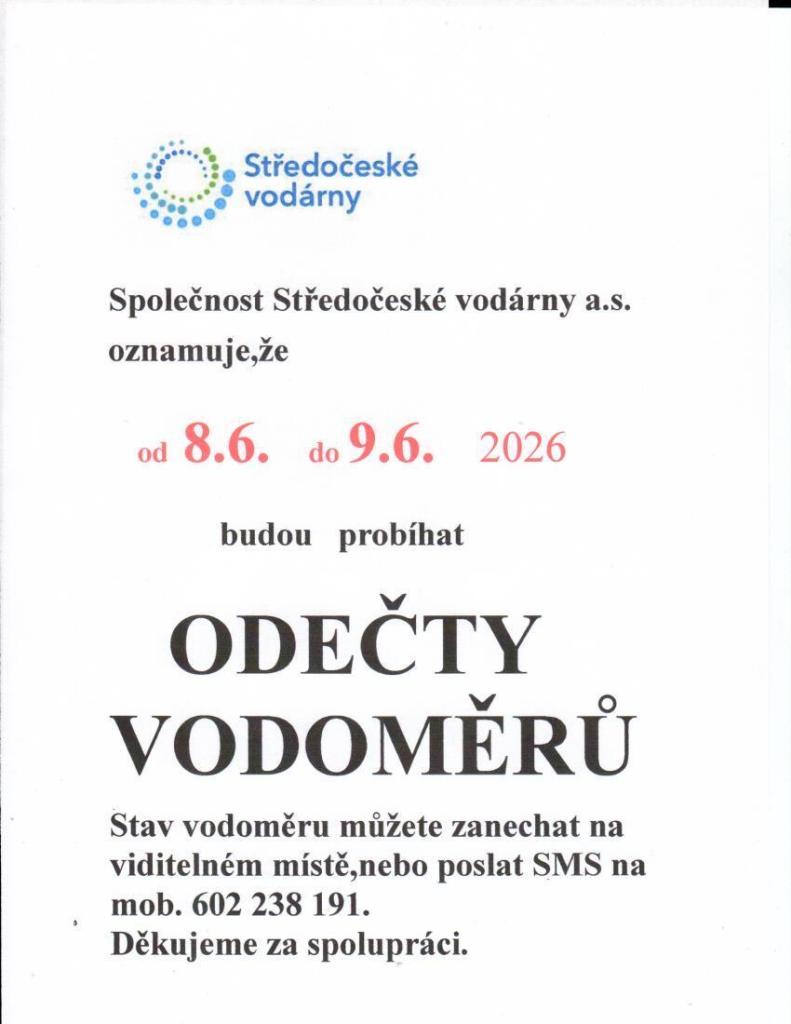 odečty vodoměrů