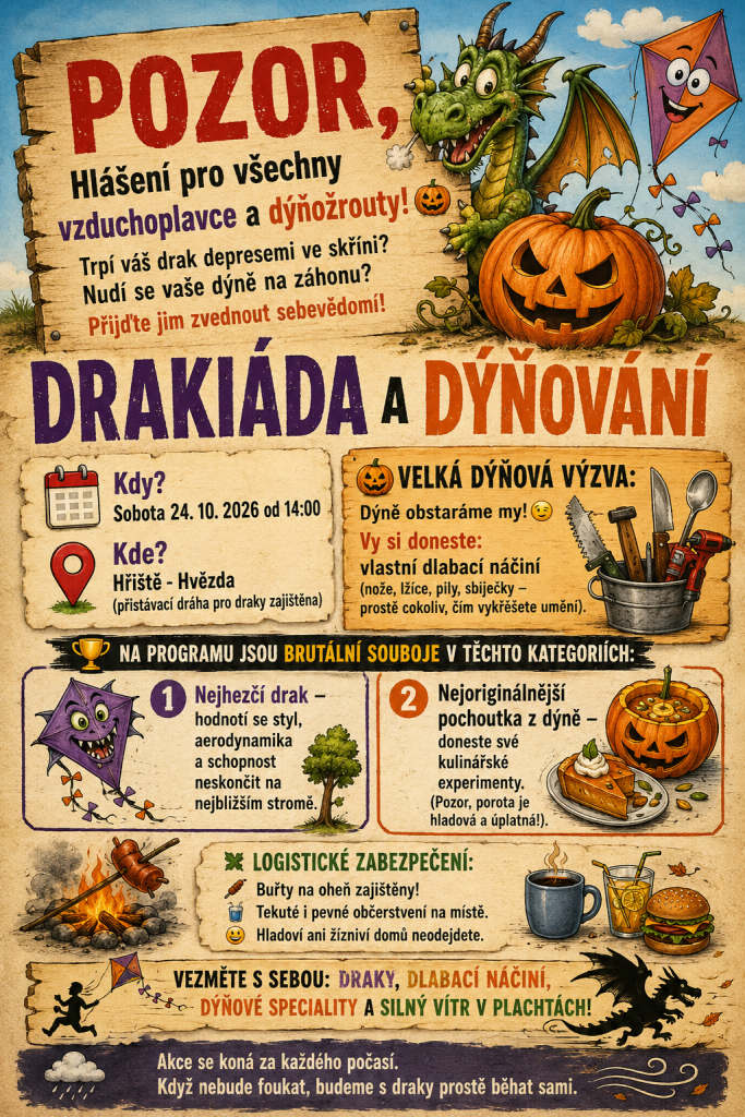 drakiáda a dýňování 