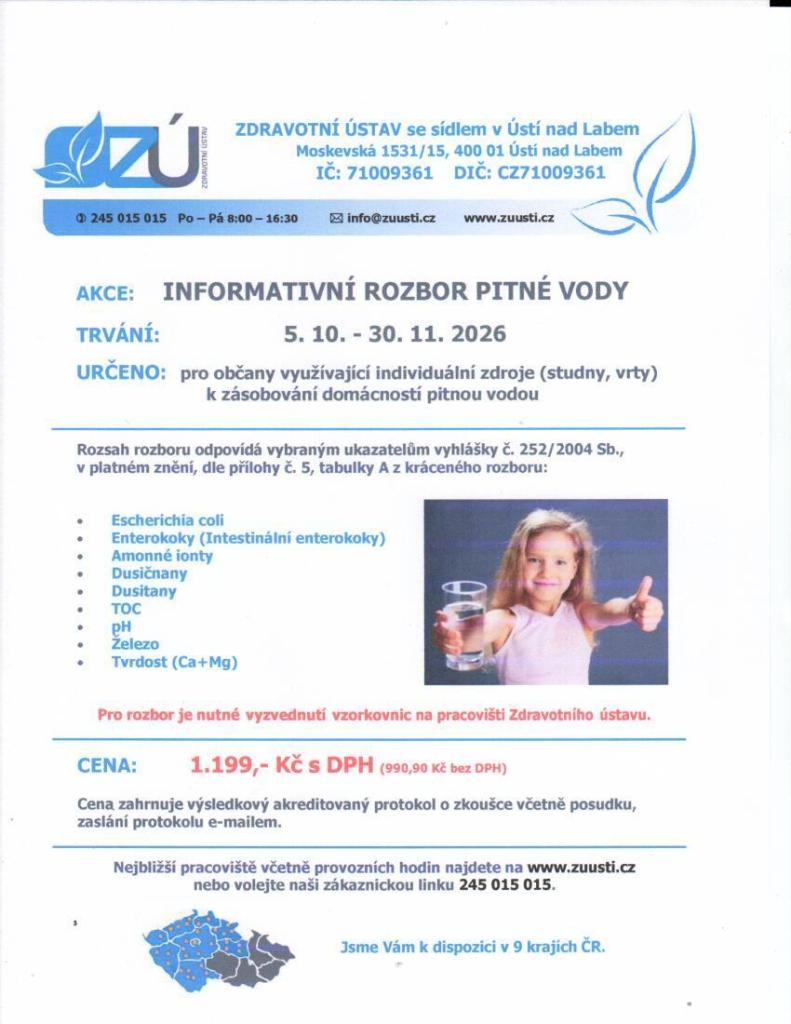 rozbor vody